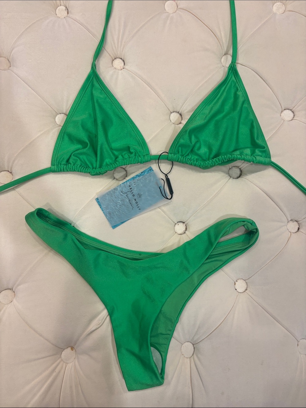 Hello Molly Emerald Green Triangle Bikini Set